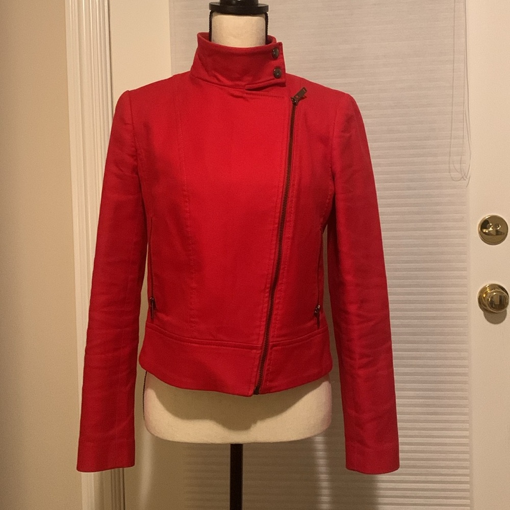Banana Republic lined cotton moto jacket